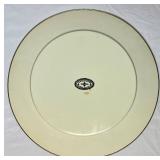 MacKenzie Childs16" Round 1995 Aurora New York Camp Platter Courtly Check Enamel -set of 2