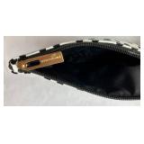 Vintage Black Leather Coach Purse & Coach Mini Key Chain Bag , Tusk Wristlet/Clutch and Tartan & Twine Cosmetic Bag