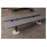 Heavy Duty Adjustable Height Outdoor Benches with Composite Tops