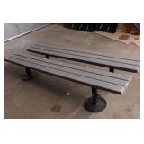 Heavy Duty Adjustable Height Outdoor Benches with Composite Tops