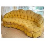 Vintage Elegant Curved Sofa - for Reupholstery