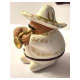 Set of Three Mariachi Clay Figurines