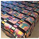 Custom Colorful Contemporary King Bed Frame with Coordinating Bedding