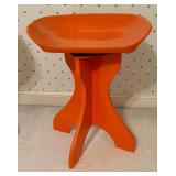 Pair of Vintage Orange and Yellow Stools / Chairs with Accent Pillows