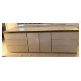 Vintage Nine Drawer White Contemporary Dresser