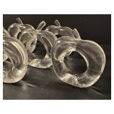 Vintage Lucite Pear and Apple Shaped Napkin Rings