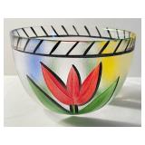 Ulrica Hydman Vallien Glass Bowl Tulip