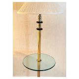 Marble Based Glass Top Floor Lamp