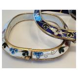 Three Chinese Cloisonné Style Bracelets