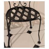 Pair of Black Metal Bistro Chairs