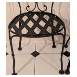 Pair of Black Metal Bistro Chairs