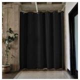 3-9ft MaKefeile Premium Room Divider Curtain - Midnight Black