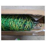 Portable Electric Fence Kit with Green and Yellow Wire