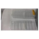 Set of 3 Plastic Storage Organizers - Clear and Black