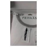 Priyaasi Silver Color Necklace with Elegant Design - Modern Traditional Jewelry