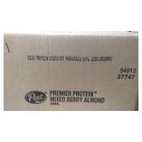 Pallet of 18 Cases of Post Premier Protein Mixed Berry Almond Cereal (8.9 oz each)