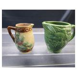 McCoy & Majolica Style Pitcher