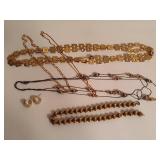 Assorted Gold Tone Vintage Necklaces