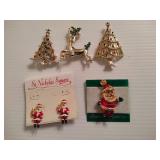 Assorted Lot Christmas Vintage Jewelry