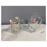 Set of 4 A&W Root Beer Glasses and Pitcher - Vintage Barware