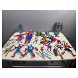 Large Collection of Marvel Action Figures and Accessories