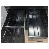 Two Matching Hon Black File Cabinets