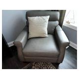 Grey Leather like Armchair