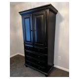 Elegant Black Wooden Armoire