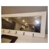 Wall Mirrors with Hooks Set