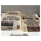 Vintage Star Tribune Newspapers Lot