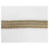 Gold Tone Base Metal Chain Mail Link Bracelet.