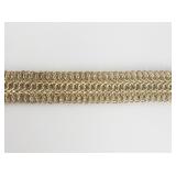 Gold Tone Base Metal Chain Mail Link Bracelet.