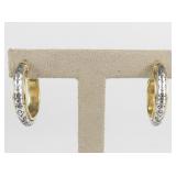 Brighton  Aries Two Tone Base Metal Hinged Bangle & Hoop Earrings.