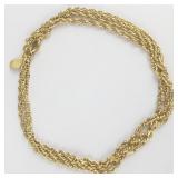 Joan Rivers 30" Gold Tone Base Metal Rope Chain.