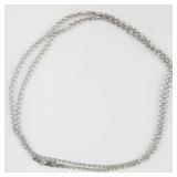 21"Thin Rolo Link Sterling Silver Chain Necklace. Like New!