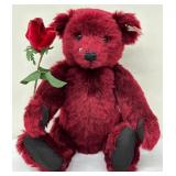 Steiff Dew Drop Rose Dark Red (40cm) - 1999 - With Box and Certification of Authenticity