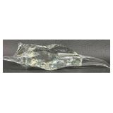 FM Glass Art Crystal Cat Figurine - Handmade in Ronneby, Sweden