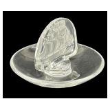 Lalique Crystal Caravelle Sailing Ship Trinket / Jewelry Dish