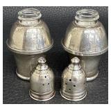 Vintage Sterling Silver Salt and Pepper Shakers - Weighted