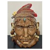 Vintage McCoy Indian Head Cookie Jar