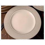 Lot of (4) 11" Fine China Dinner Plates by Ciroa Trellis