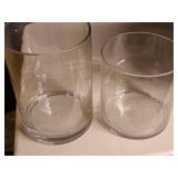 Lot of (2) Clear Glass Vases