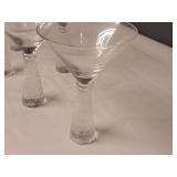 Lot of (9) 7-1/2" Glass Martini Glasses (Clear)