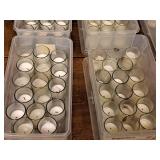 Lot of (69) Votive Candleholders with Candles (White)