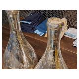 Lot of (2) 19-1/2" Bottle Vases