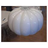 Glass Decorative Pumpkin Décor (White)