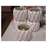 Lot of (5) 4-1/2" Flower Vase with Foam Insert