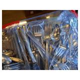 Lot of (2 Bags) Assorted Utensils - Knifes, Forks and Spoons