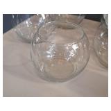 Lot of (8) Clear Glass Candleholders 4"x5"