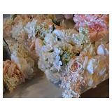 Lot of (2) Faux Flower Arragements in Vases - (1) 12"x12"x8", (1) 12"x36"x7"